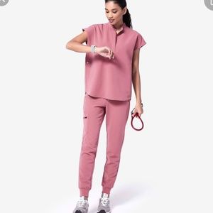 Mauve Womens FIGS Scrubs Set